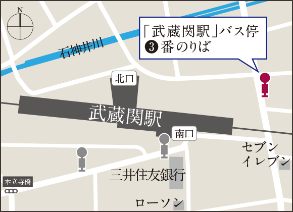 「武蔵関駅」バス停